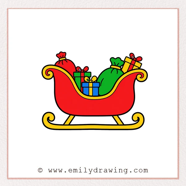 Preview of Santa Sleigh drawing